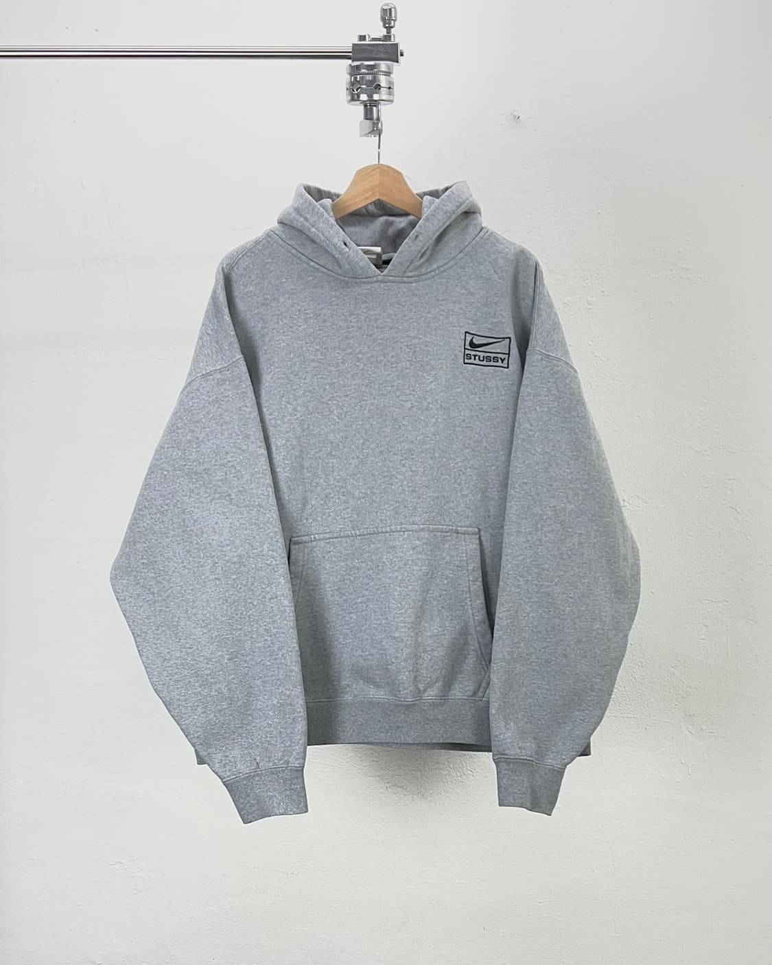 나이키 x 스투시 멜란지 그레이 NRG RA 후디 상품이미지1
