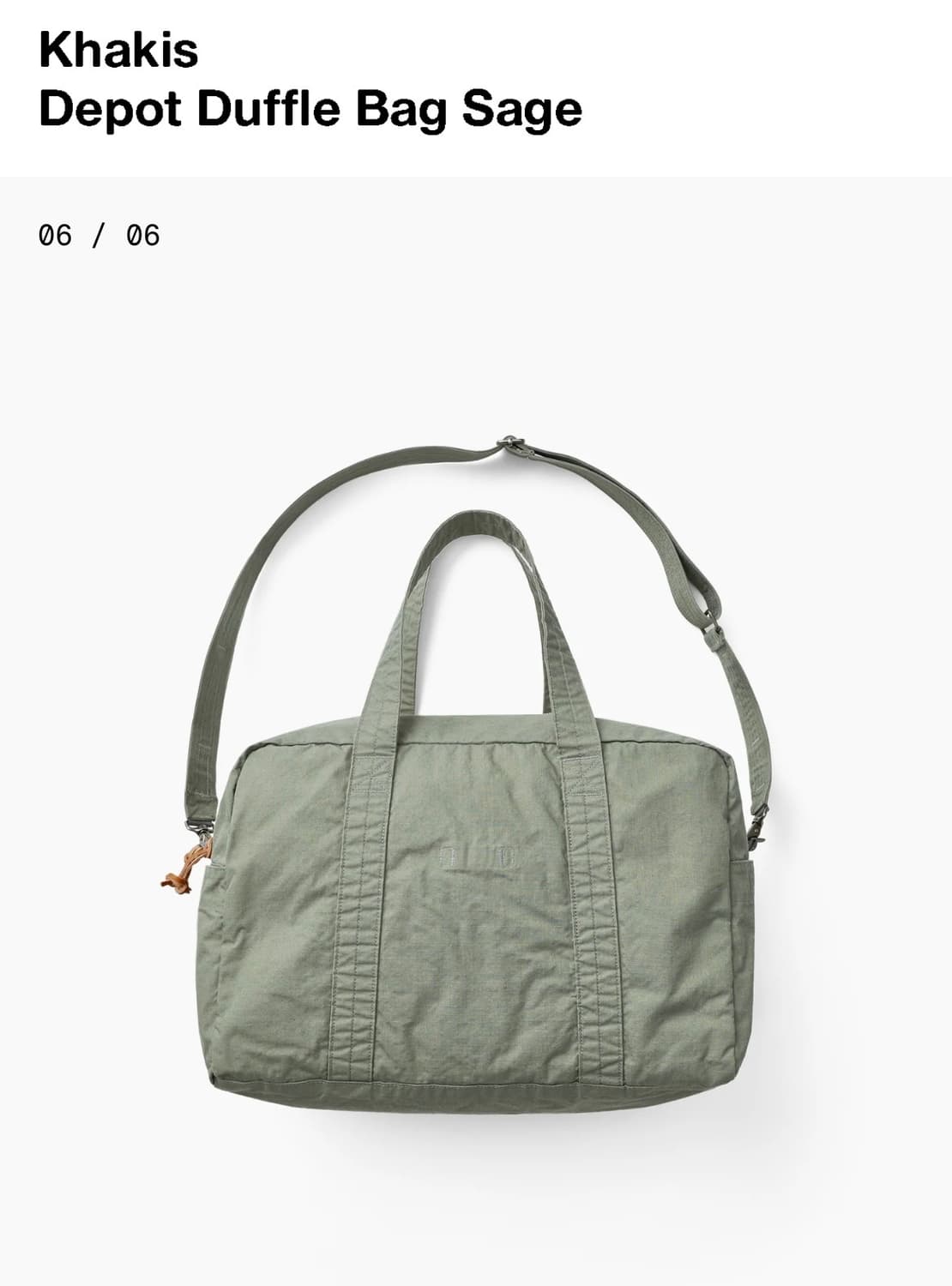 카키스 더플백 세이지 그린 상품이미지2