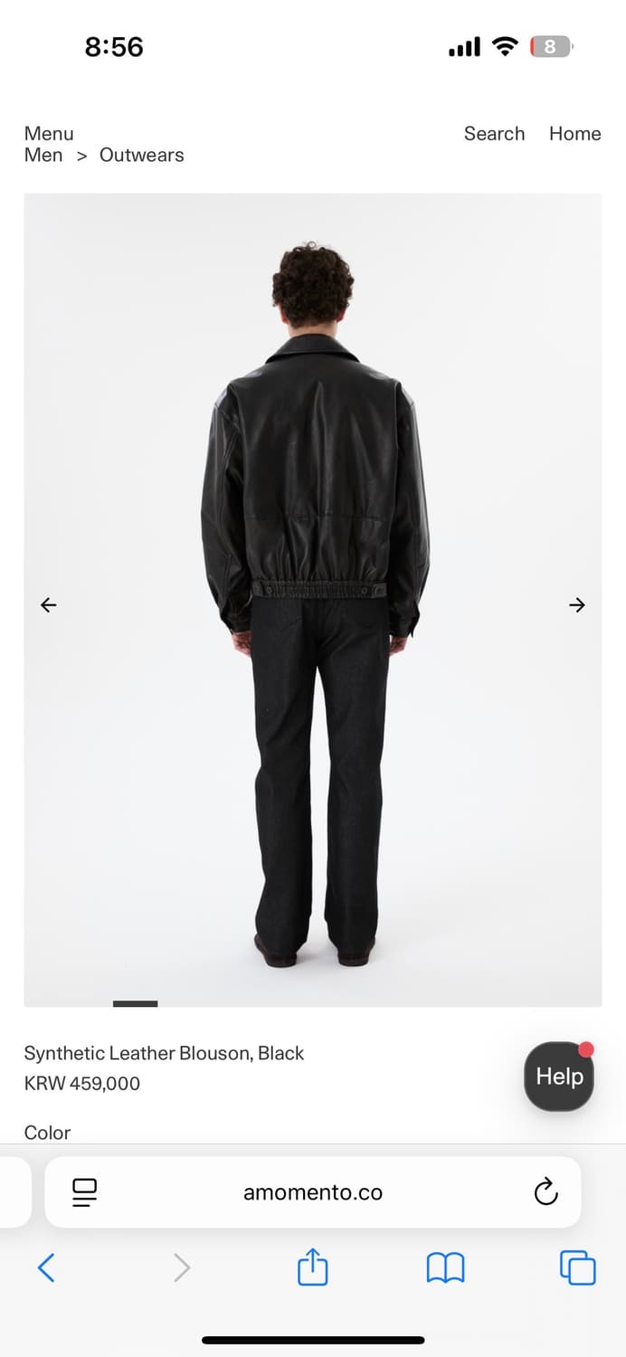 아모멘토 비건 레더 자켓 s 상품이미지4