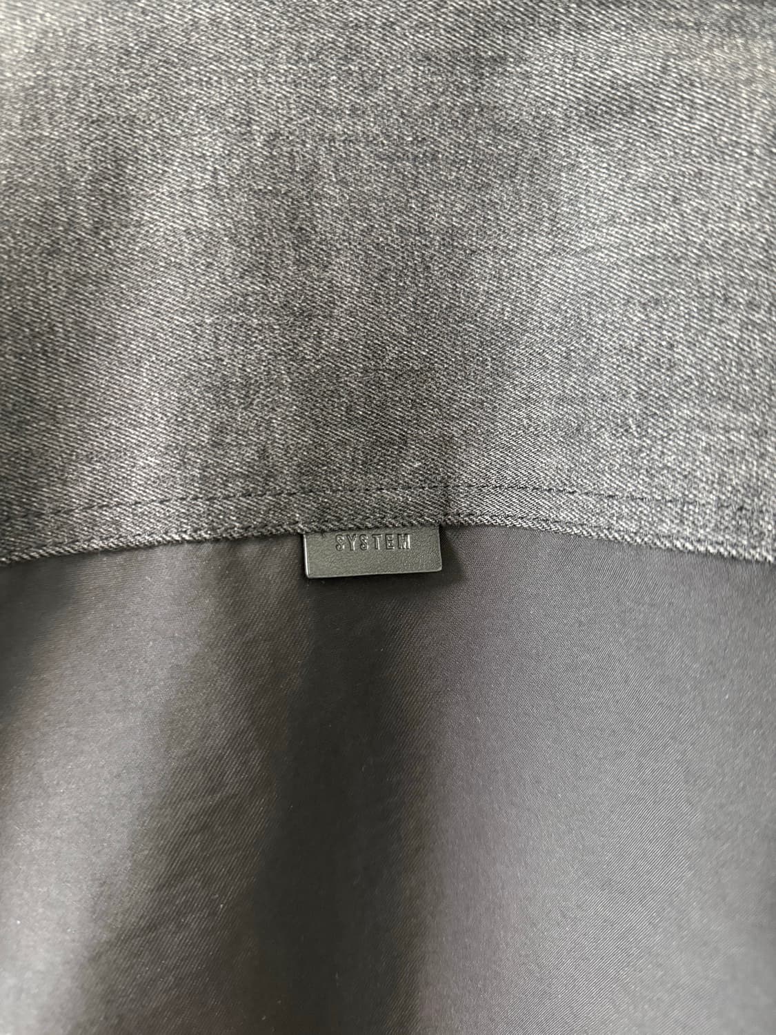 시스템옴므 데님 나일론 레이어드 자켓. 상품이미지4