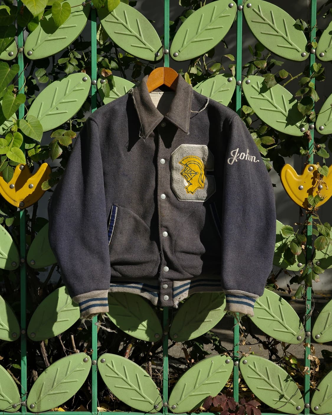 50‘s 리버시블 디스트레스드 레터맨 자켓 상품이미지5