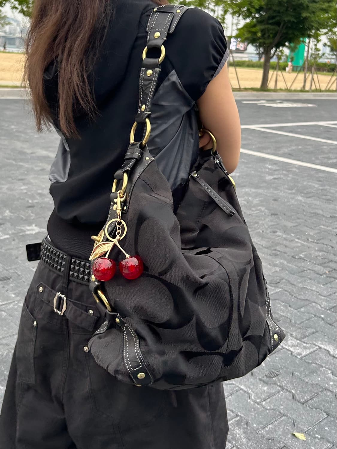 데일리백🍒)) 코치 시그니처 자카드 숄더백 상품이미지1