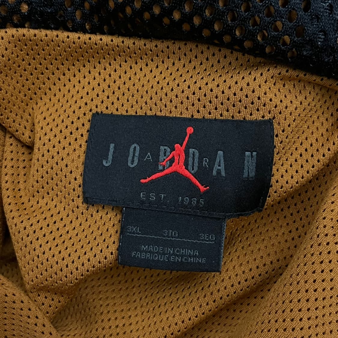 [정품/3XL] 조던 점프맨 후드 바람막이 자켓 브라운 블랙 b8 상품이미지5