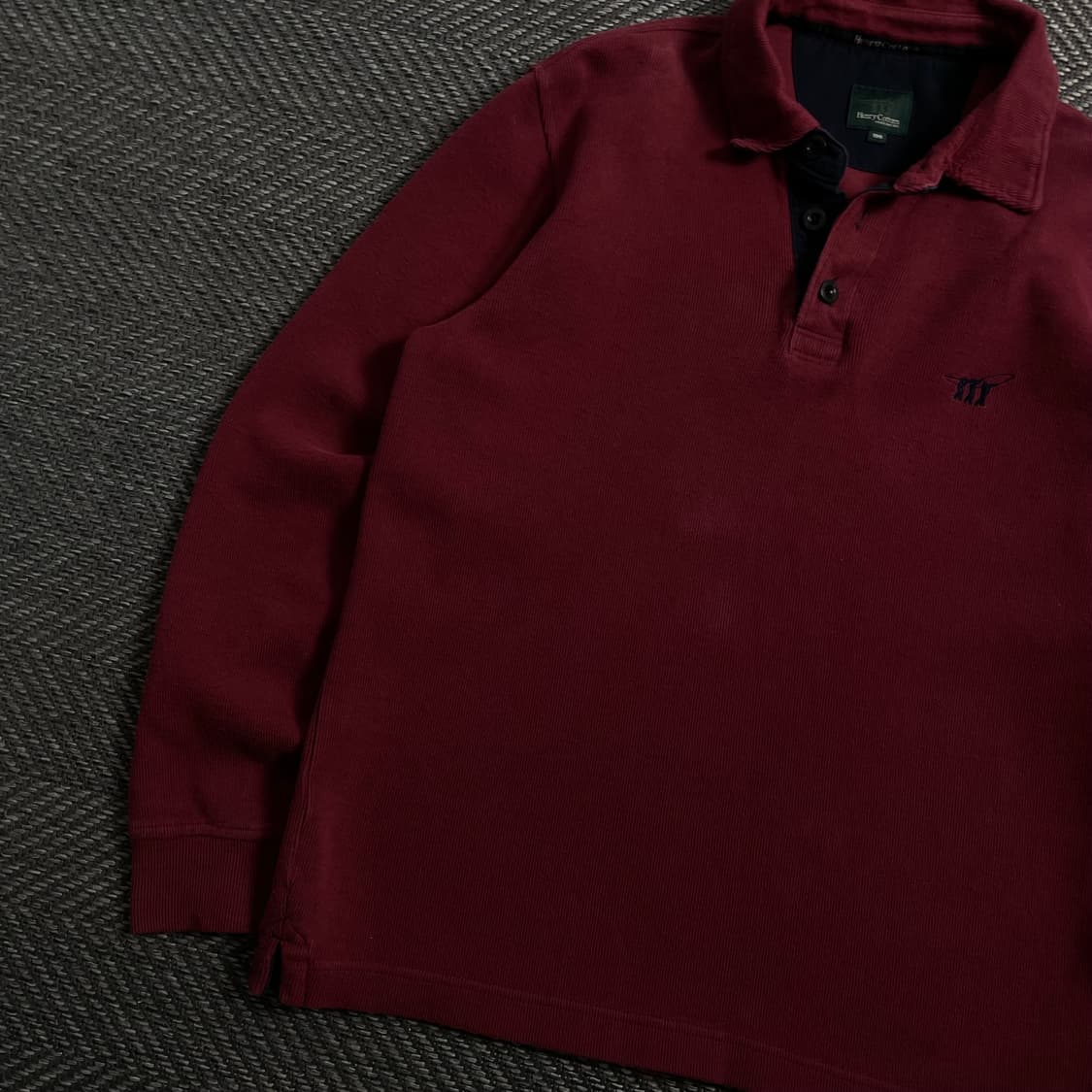 헨리코튼스 아카이브 자수로고 버건디 카라 롱슬리브 y 4162 상품이미지4