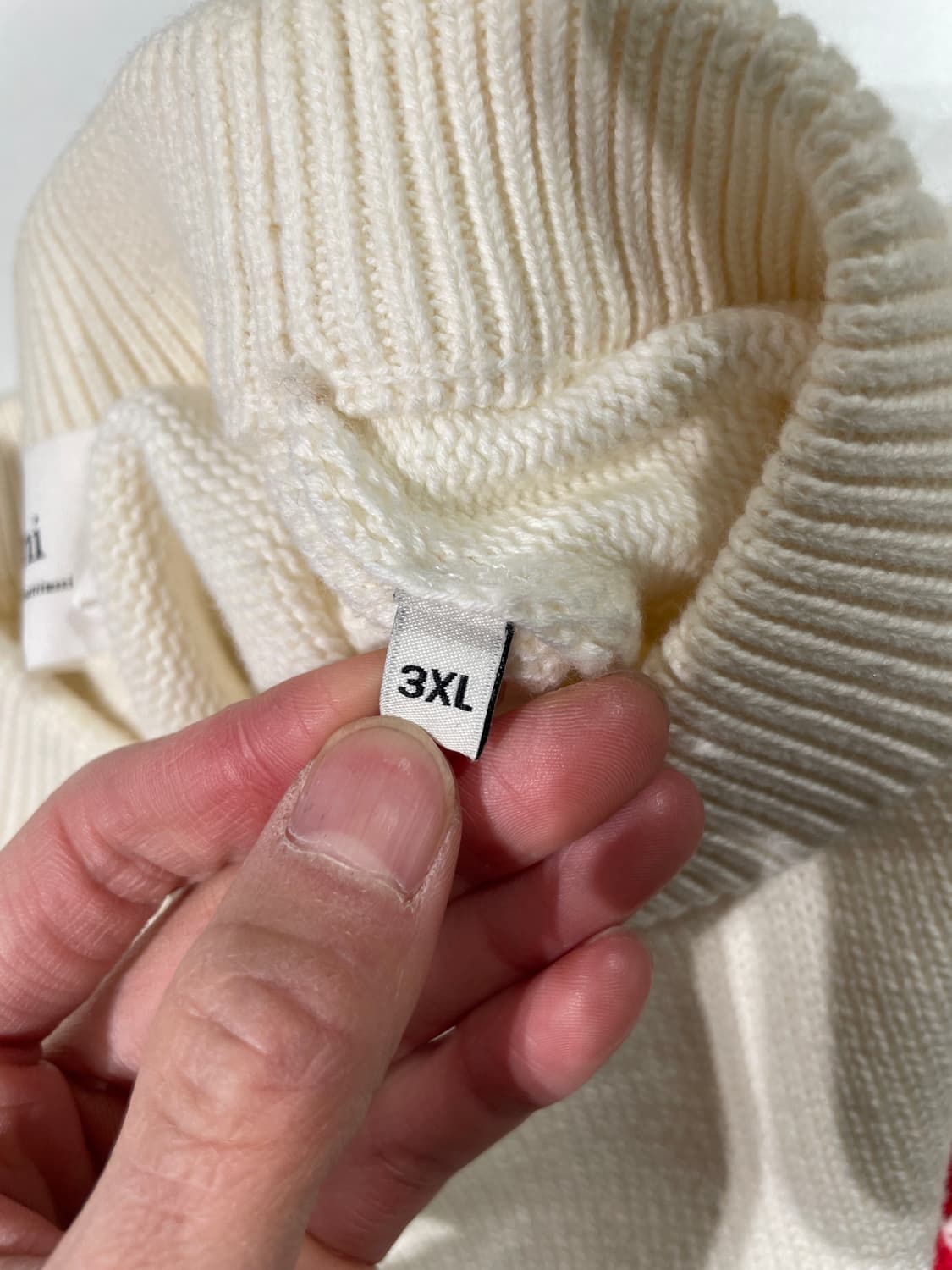 아미 오프 화이트 빅 하트 로고 인타르시아 스웨터 상품이미지8