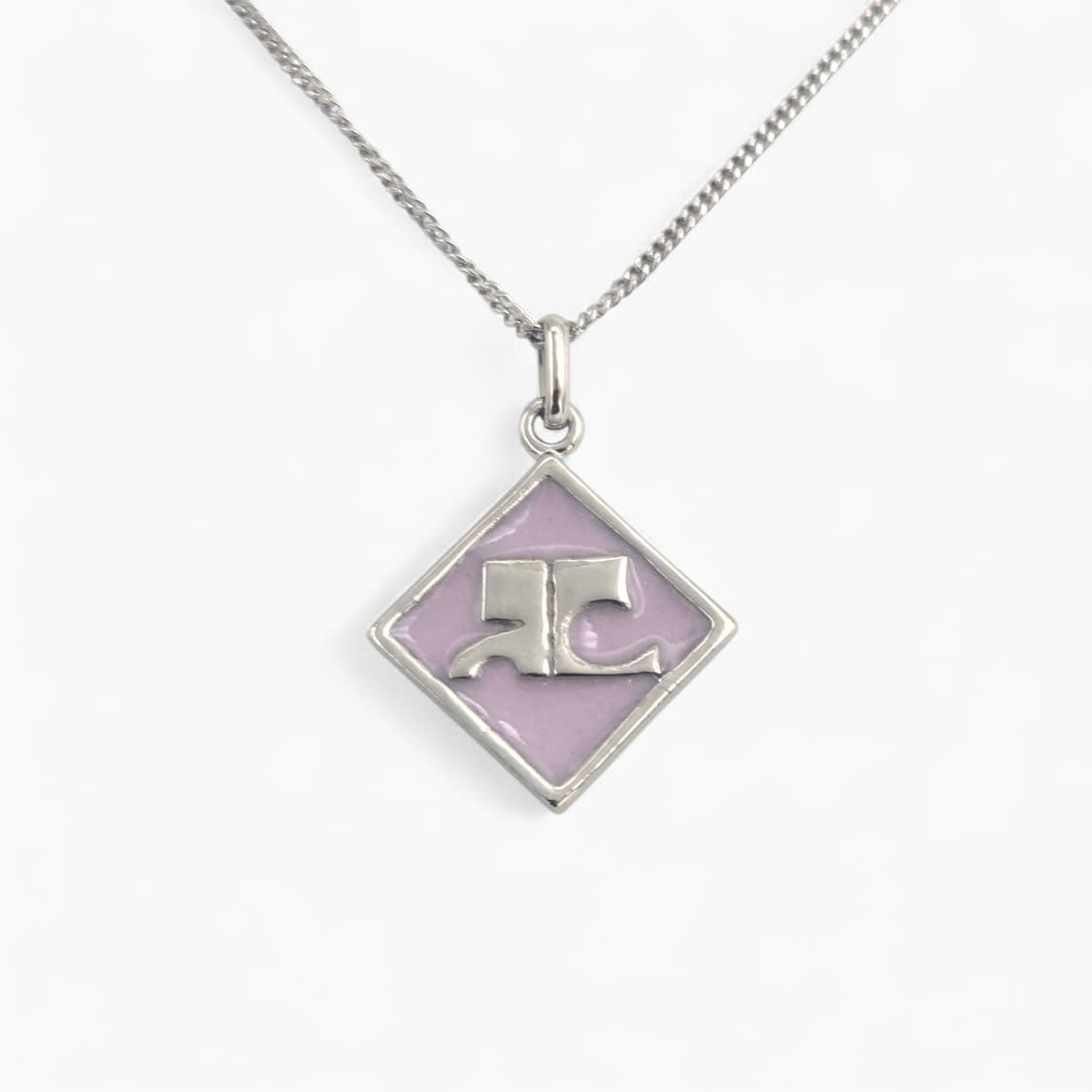 꾸레쥬 에폭시 로고 목걸이 상품이미지2