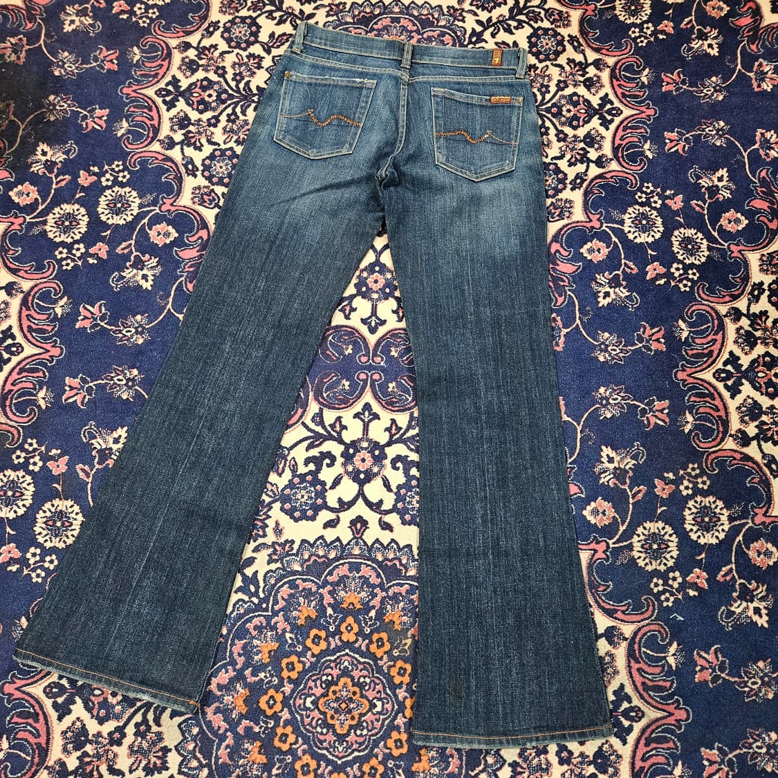 세븐진 포켓 펄 세미 부츠컷 데님 청바지 28  상품이미지1