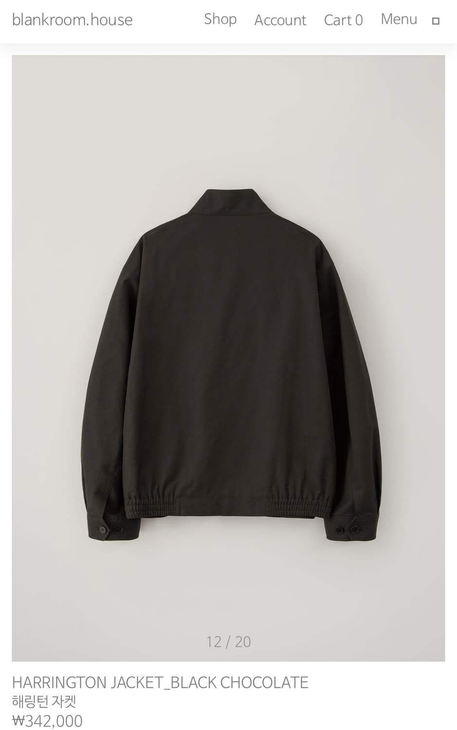 블랭크룸 해링턴 자켓 블랙 초콜릿 2사이즈 상품이미지2
