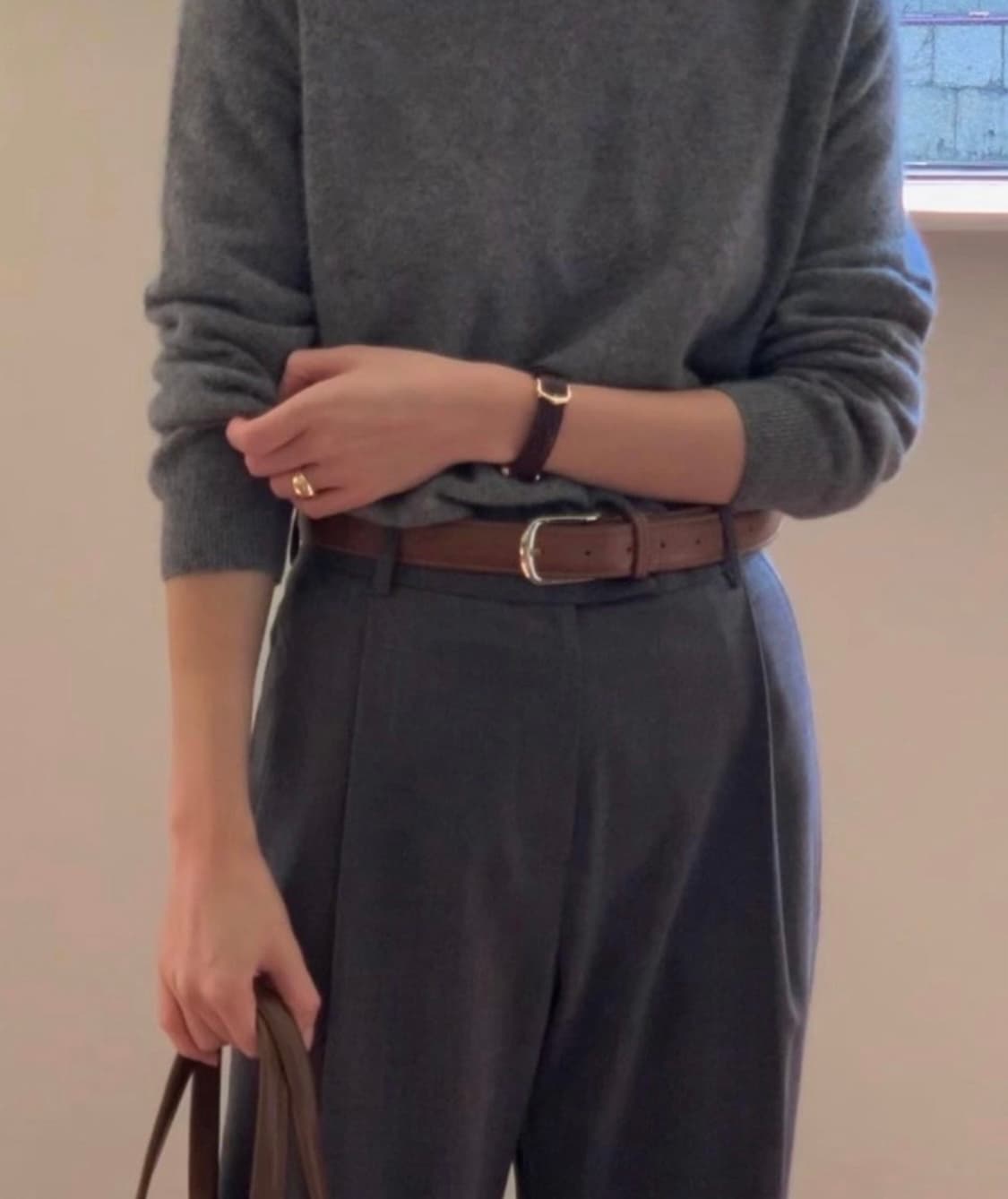 스티치 벨트(브라운) 상품이미지2