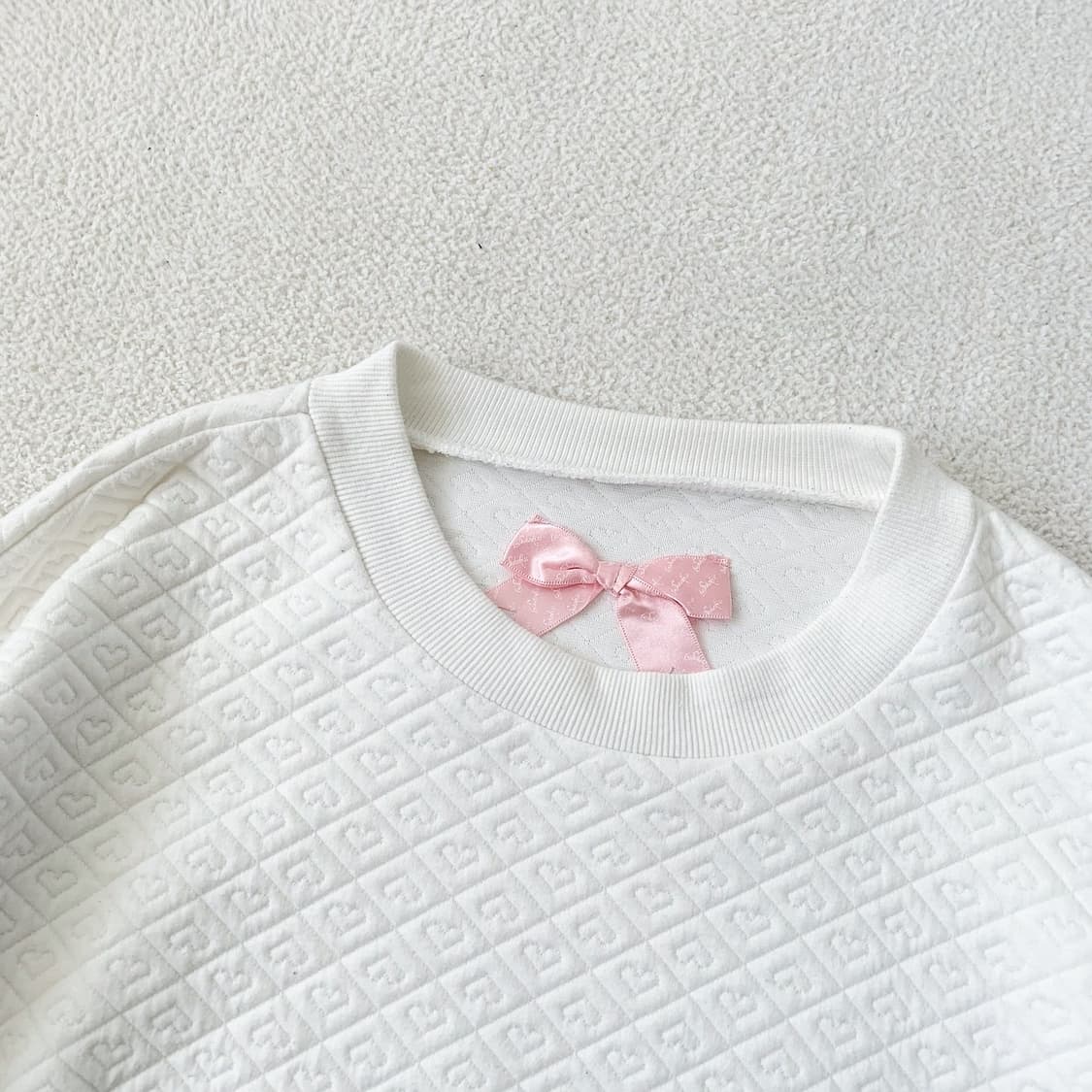 Swankiss 스완키스 하트 리본 맨투맨 상품이미지3