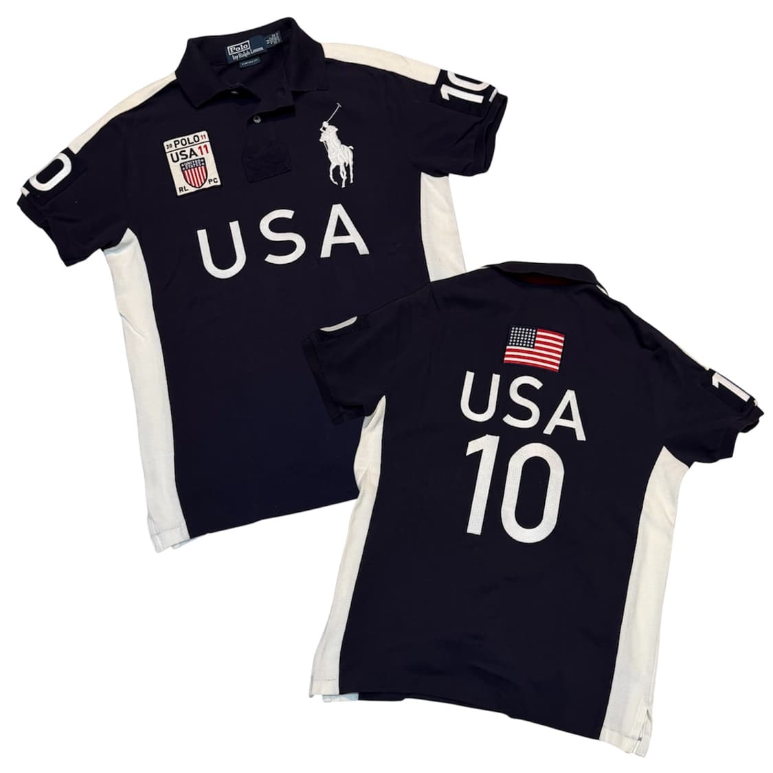 폴로 랄프로렌 빅포니 치프키프 USA 성조기 카라티 네이비 상품이미지1