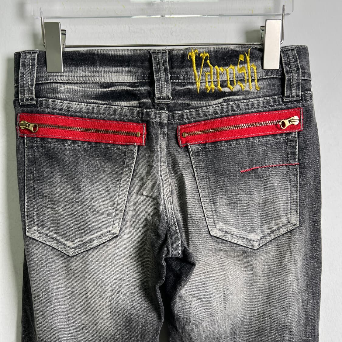 Varosh 디스트레스드 흑청 워싱 데님 팬츠 42 상품이미지6