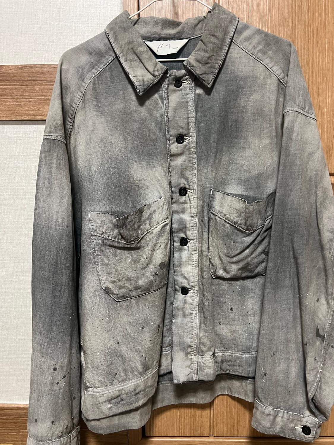 안셀름 샴브레이 셔츠 자켓 블랙 1사이즈 급매 상품이미지1