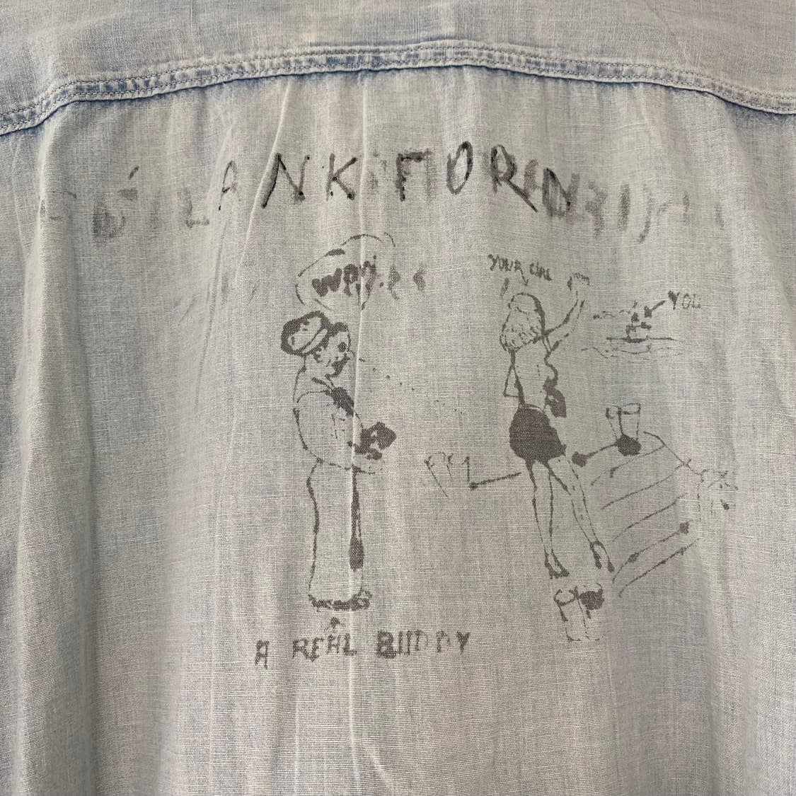바우와우 24fw Bowwow USN Sailors 샴브레이 셔츠 L 상품이미지9