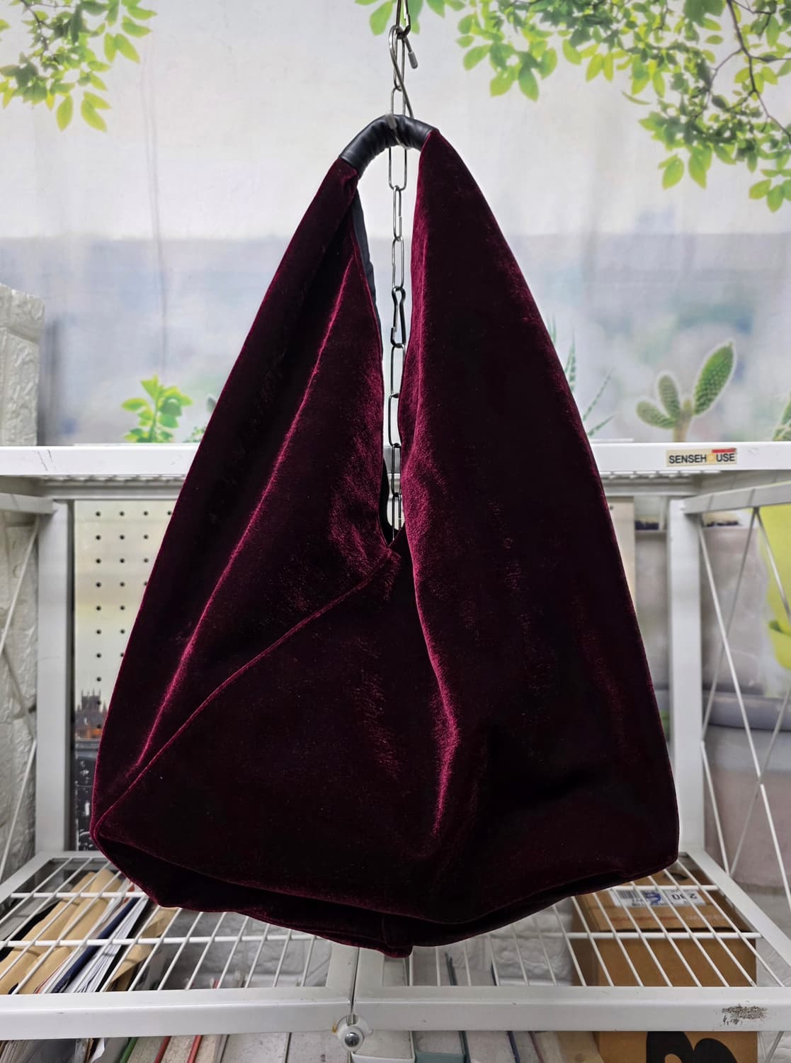 MM6 메종마르지엘라 벨벳 트라이앵글백 재패니즈백 토트백 숄더백 GD85 상품이미지4