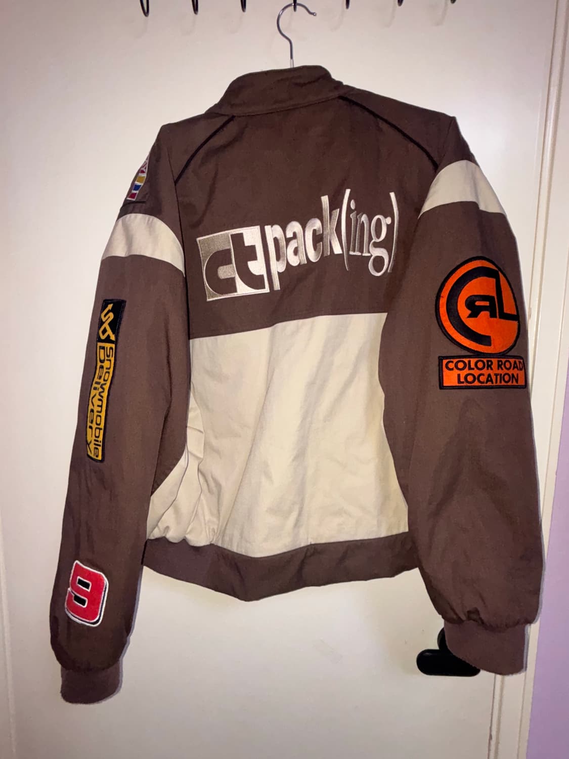 테켓 punching racing jacket brown 상품이미지3
