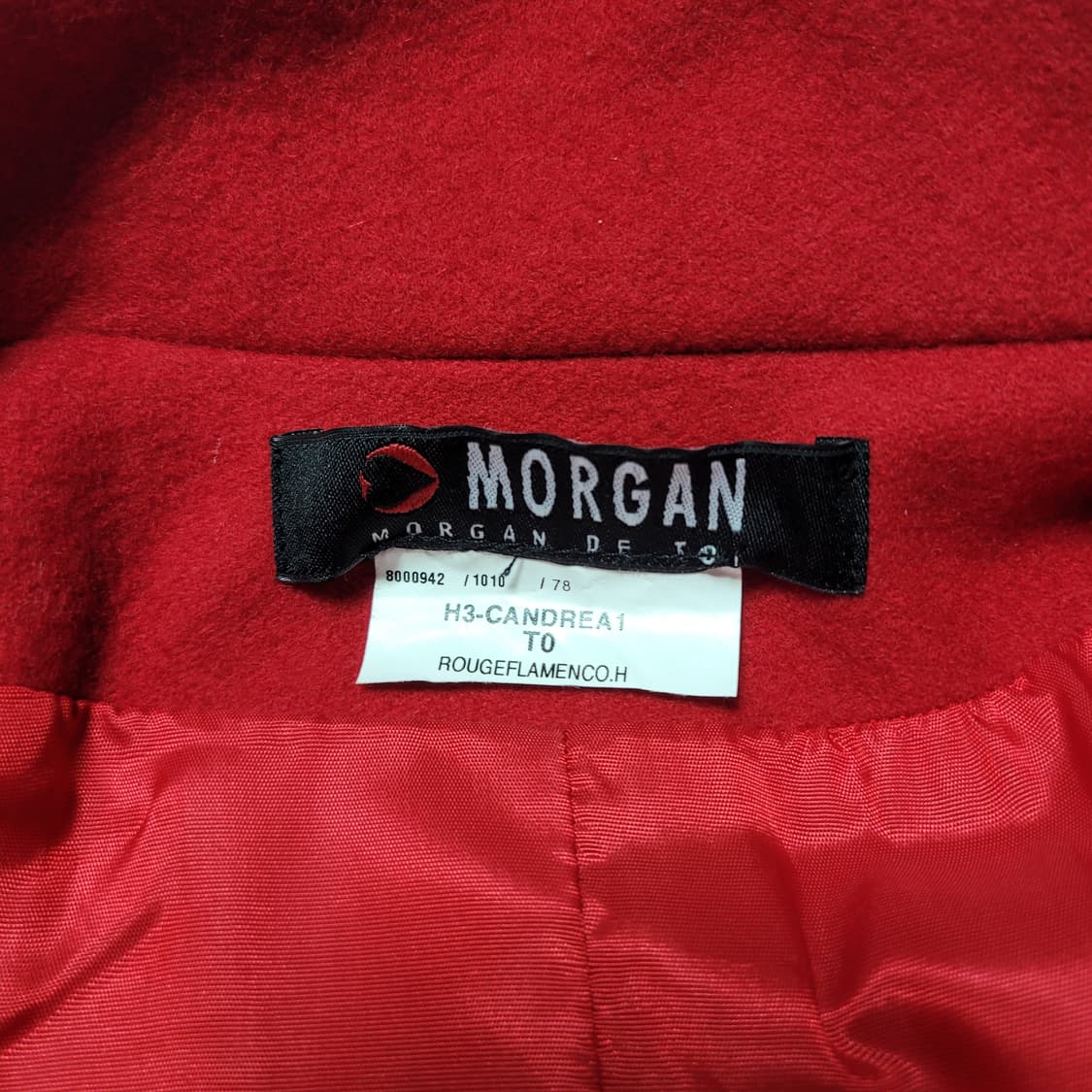00s MORGAN Rose Wool Coat 상품이미지7