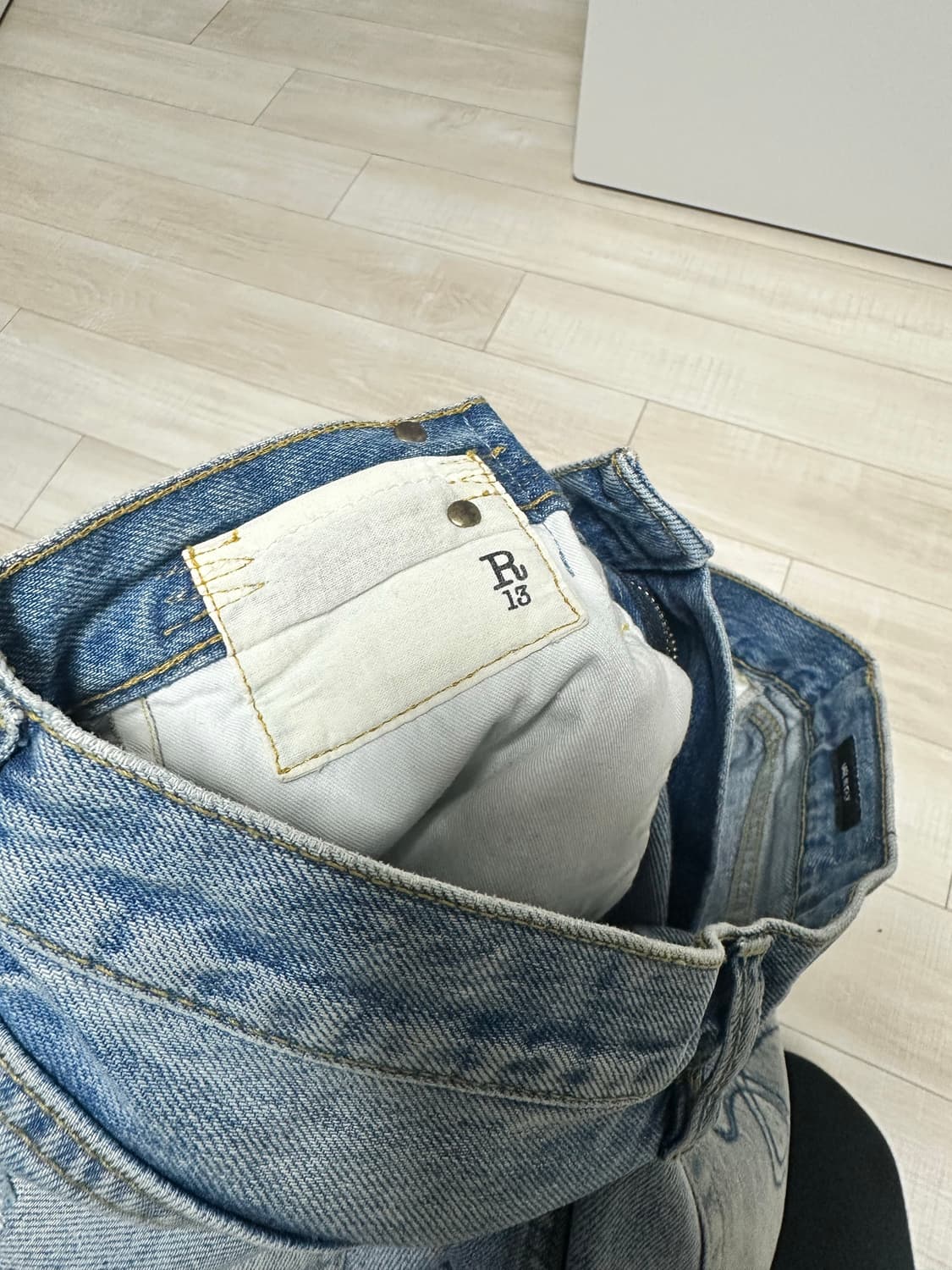 R13 데님 24사이즈 1회착 상품이미지4