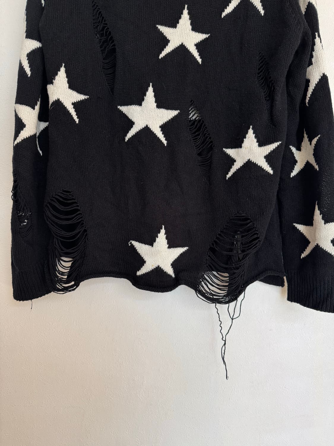 Vtg 빈티지 스타 프린트 그런지 니트 상품이미지3