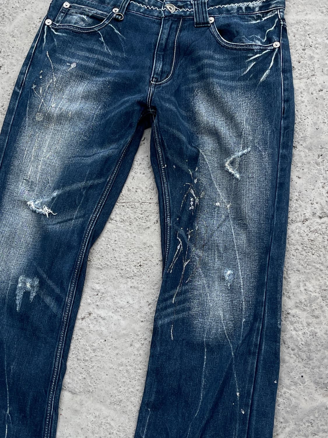 F&b painting cutting denim jean 상품이미지2