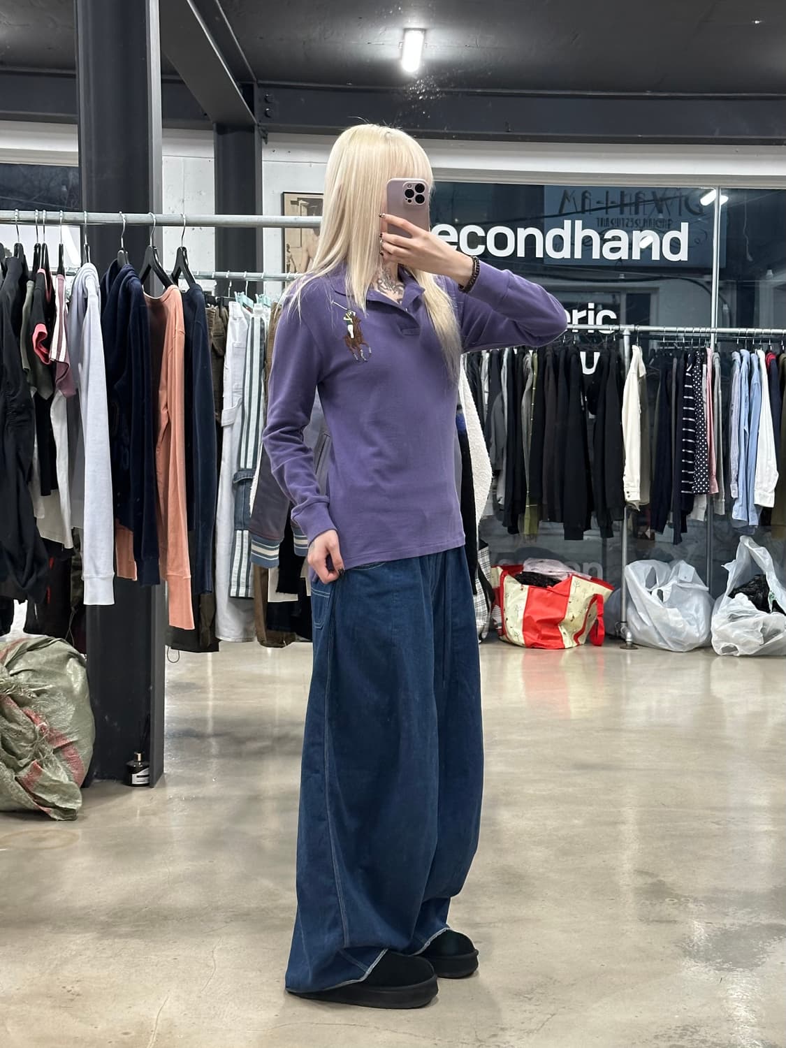 폴로 랄프로렌 빅포니 퍼플 PK 긴팔 롱슬리브 상품이미지2