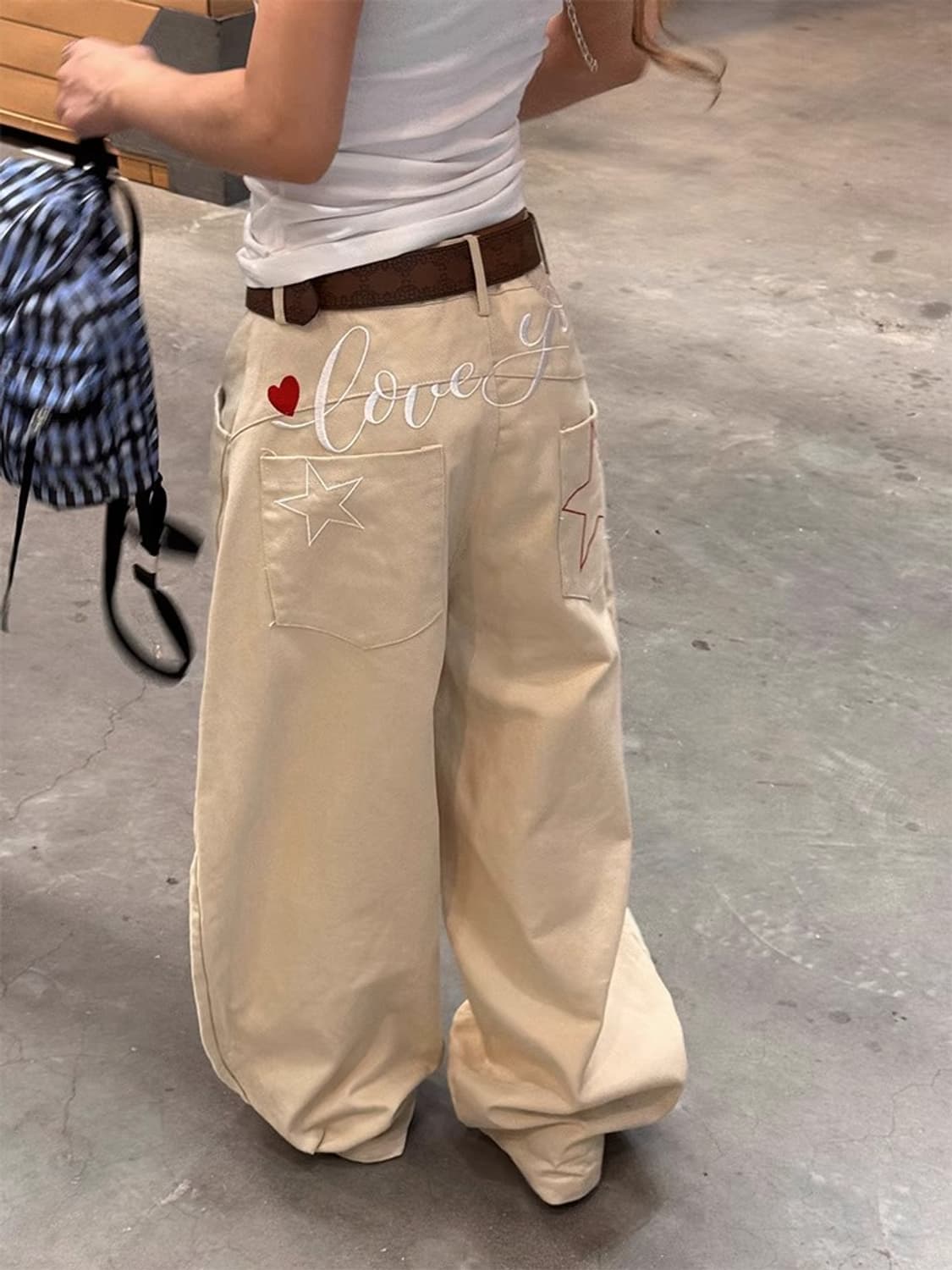 자수 스트레이트 팬츠 (2color) 상품이미지4