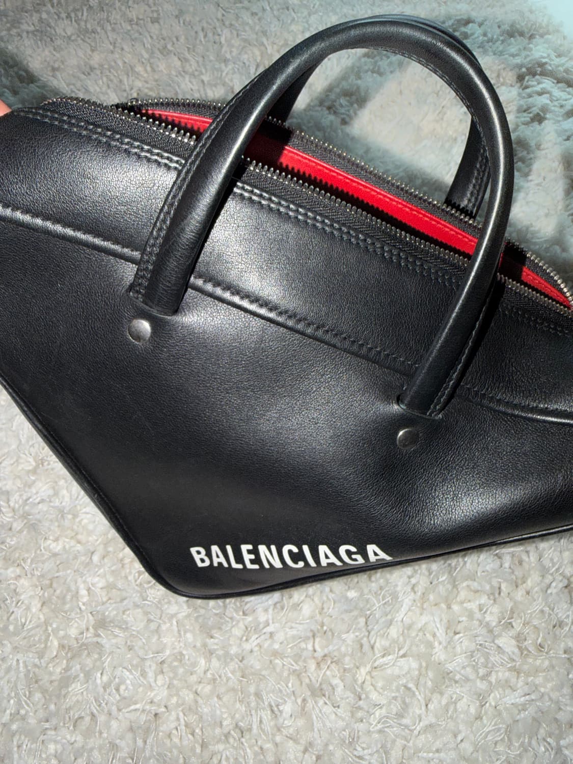 발렌시아가 로고 레더 미니 토드백 상품이미지3