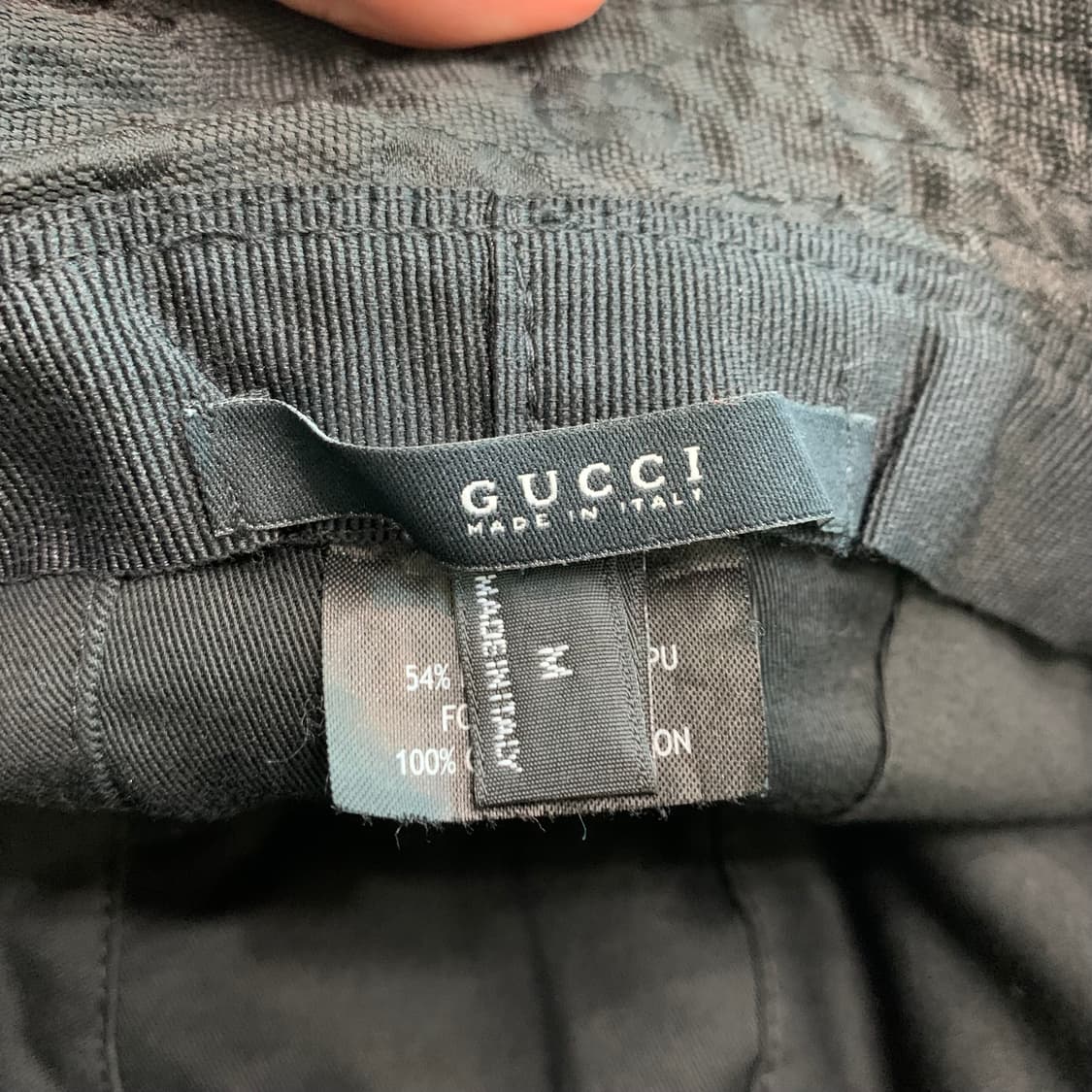 구찌 자카드 블랙 버킷햇(정품) 상품이미지5