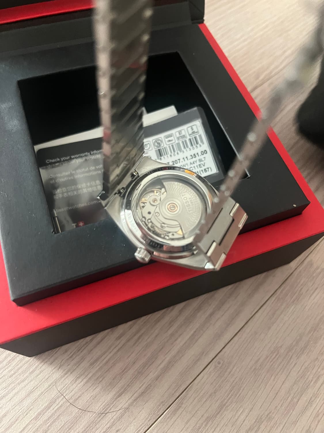 티쏘 PRX 파워매틱 80 아이스블루 35mm 풀박스 상품이미지3