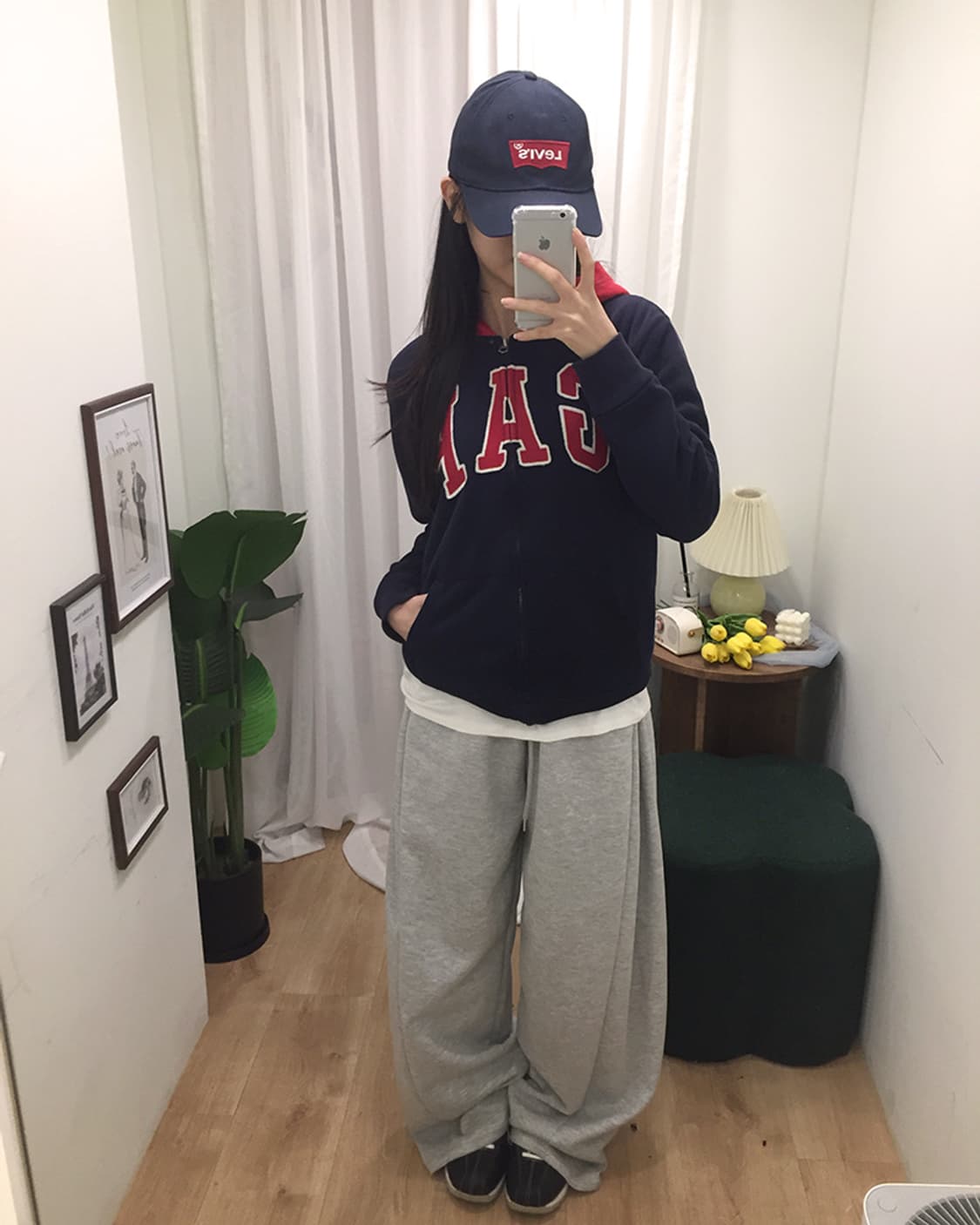 여성 GAP 양털 후드집업 100 상품이미지1