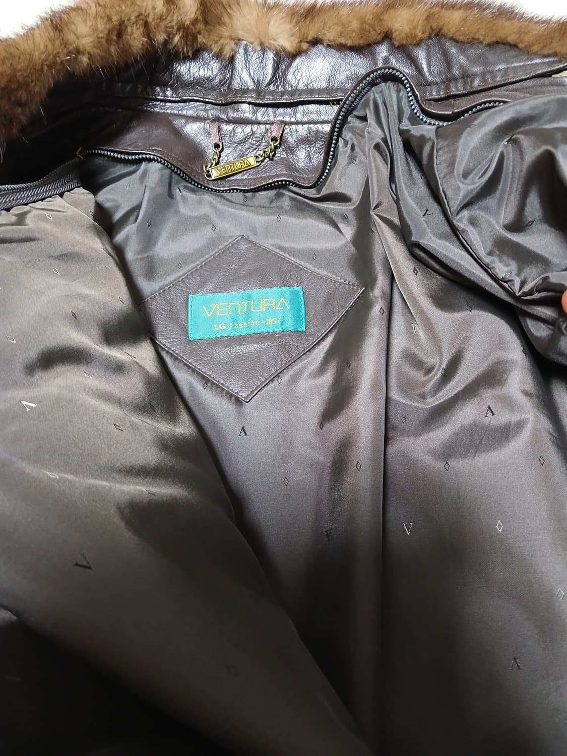 빈티지 벤츄라 밍크칼라 가죽자켓(105사이즈)  상품이미지10