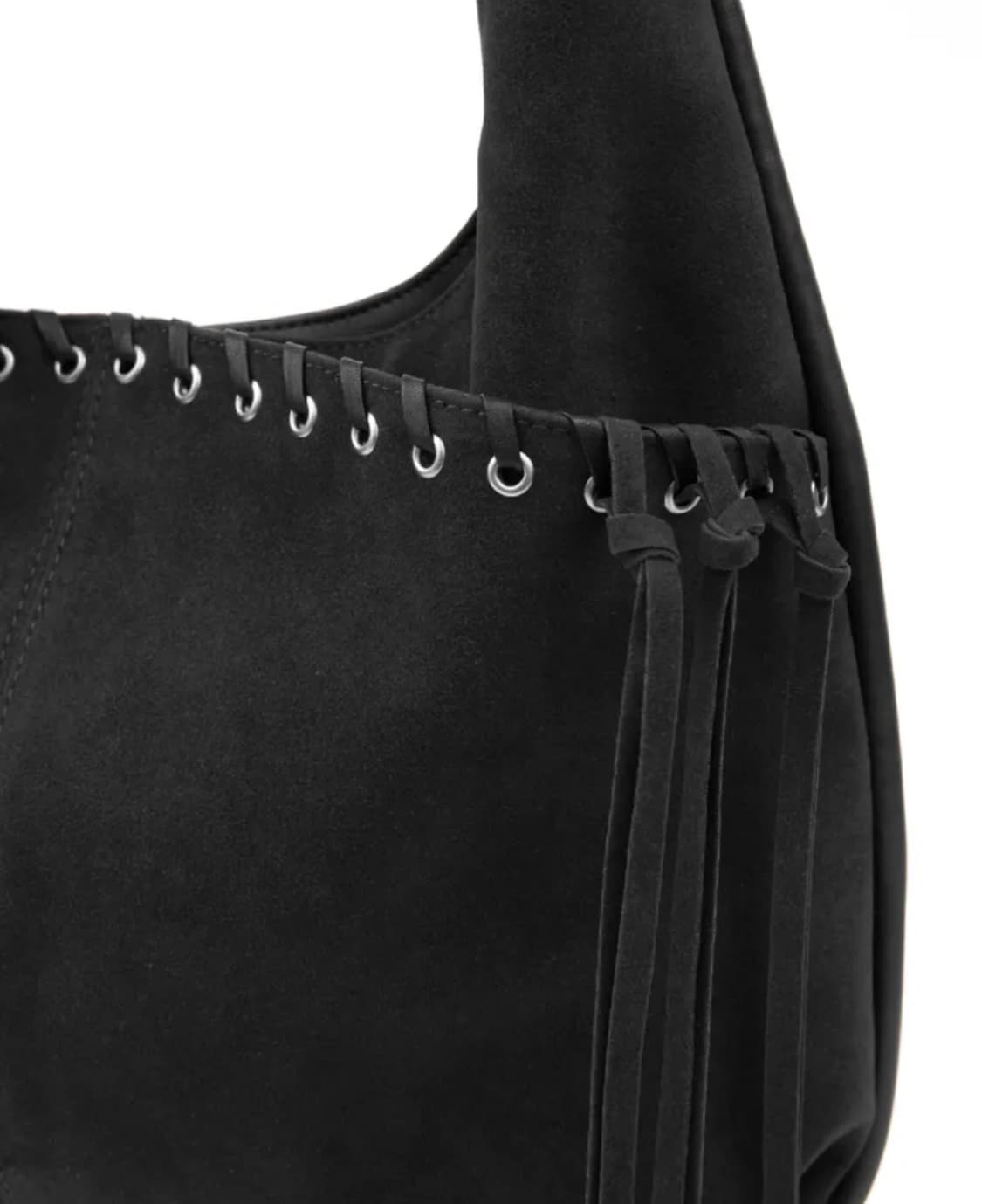 여밈 medium slash hobo bag (suede black) 상품이미지6