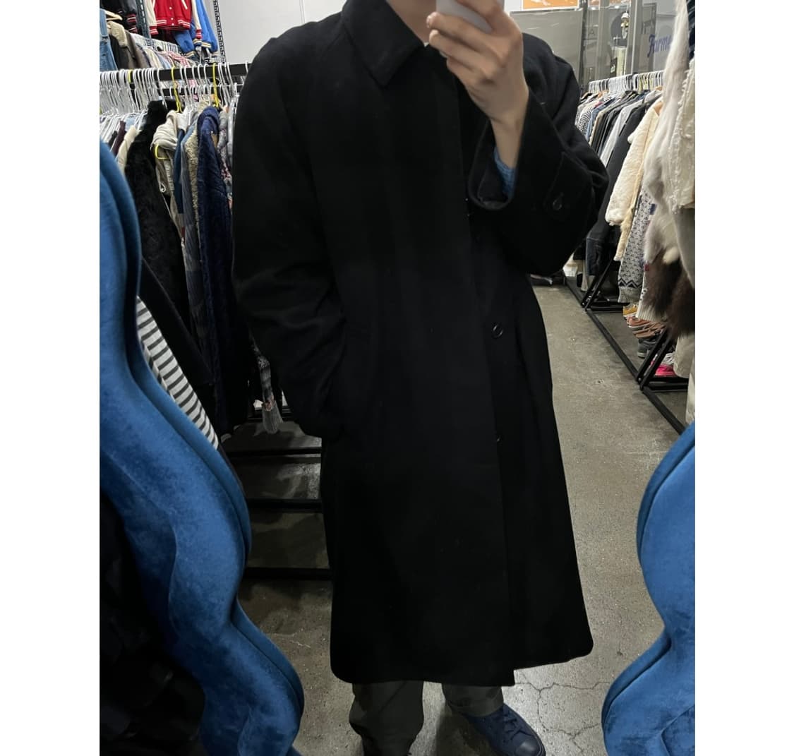 캐시미어100% 발마칸 코트 블랙 상품이미지2