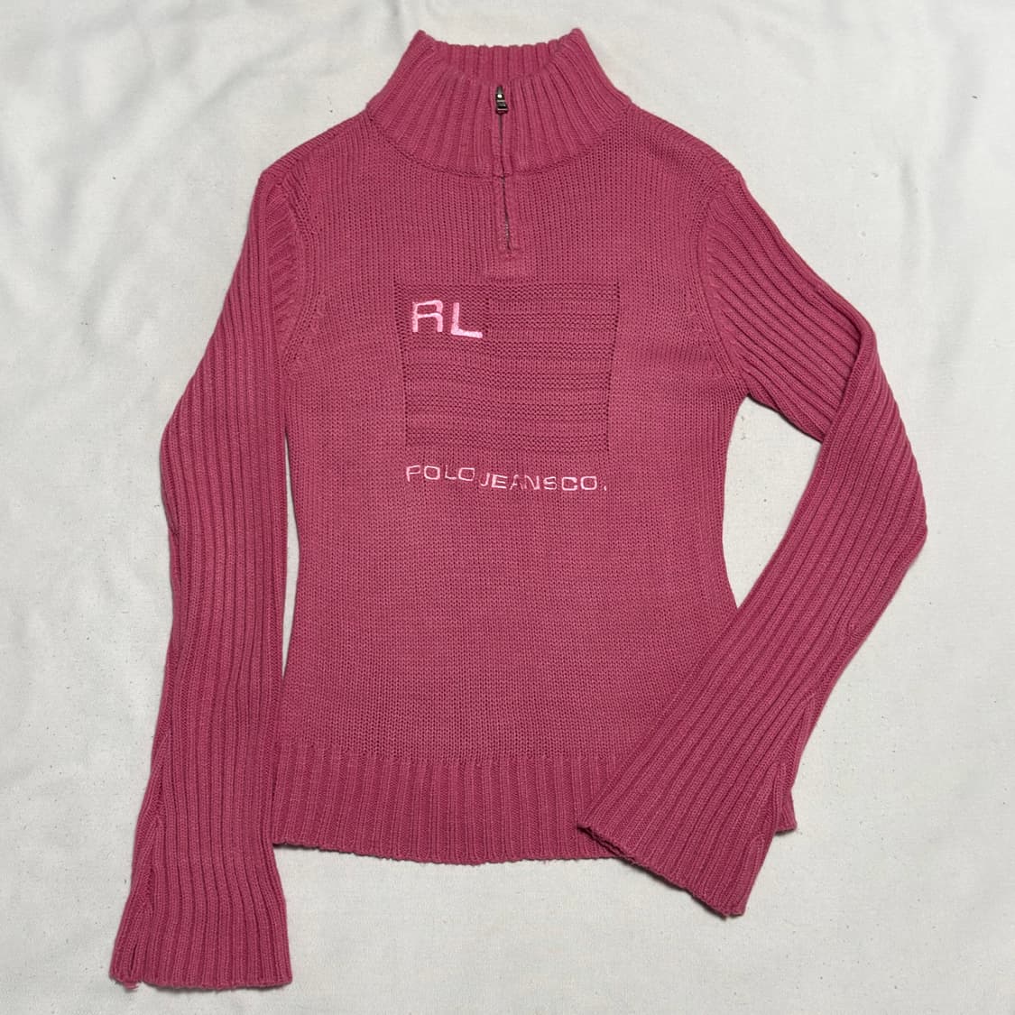 M 폴로랄프로렌 진스 컴퍼니 빅로고 반집업 니트 상품이미지2