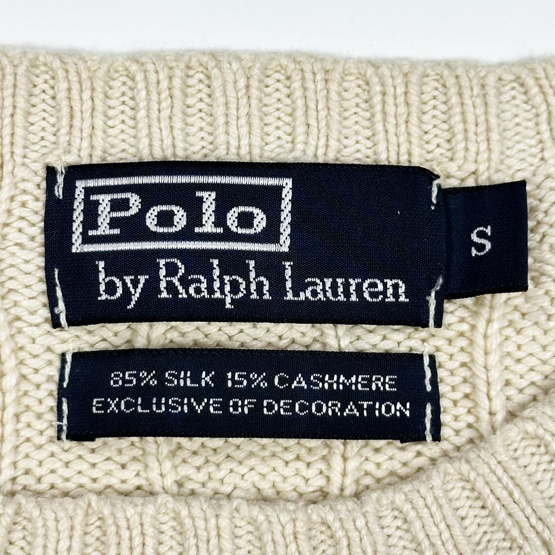 폴로 랄프로렌 포니 캐시미어 아이보리 니트 (S) 상품이미지5