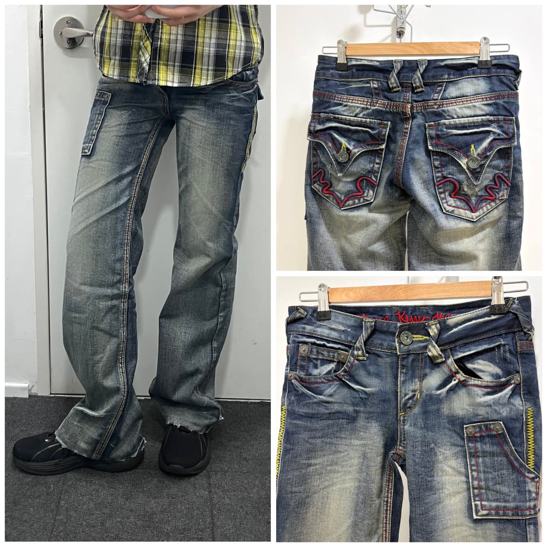 Anna Kerry Jeans 펑크 와이드 부츠컷 데님 팬츠 상품이미지1