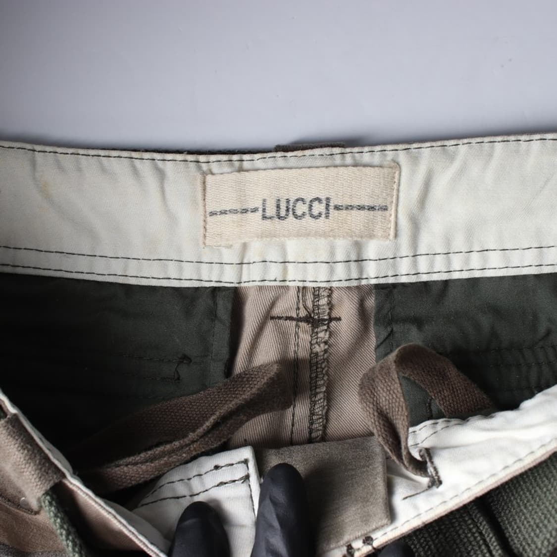 LUCCI 카모플라쥬 벨티드 카고 반바지 L 상품이미지5