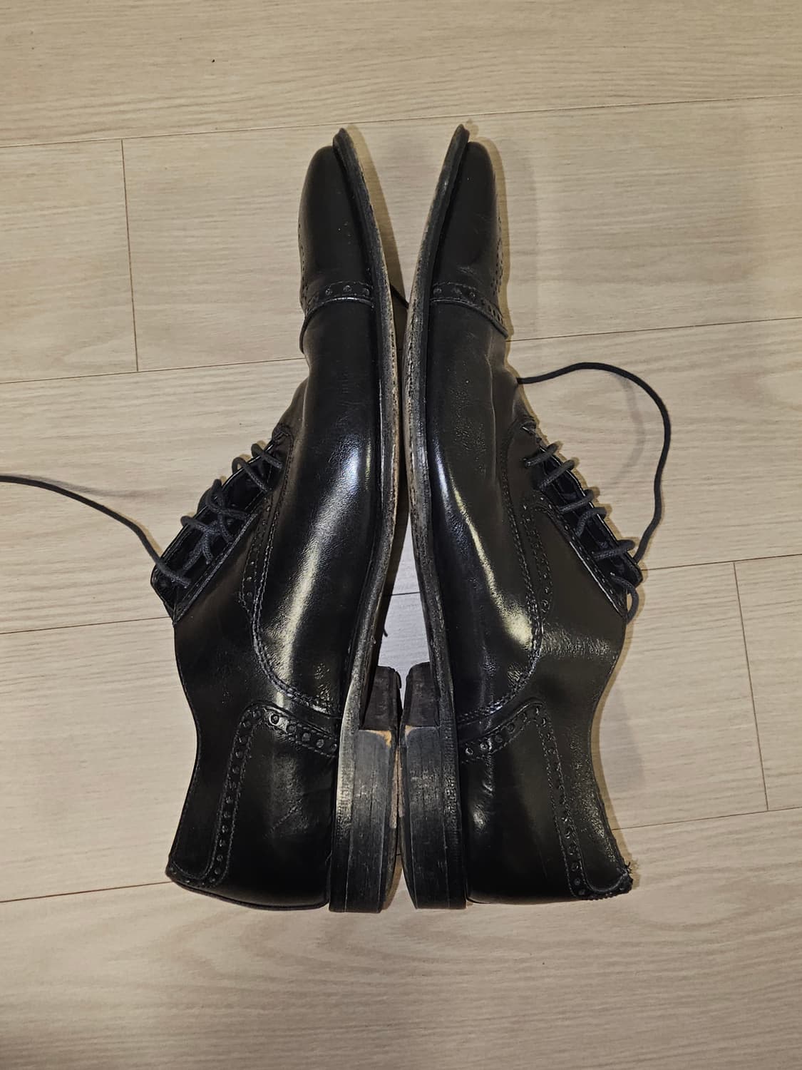 카날리 canali 블랙 남성용 가죽 정장 구두 상품이미지4