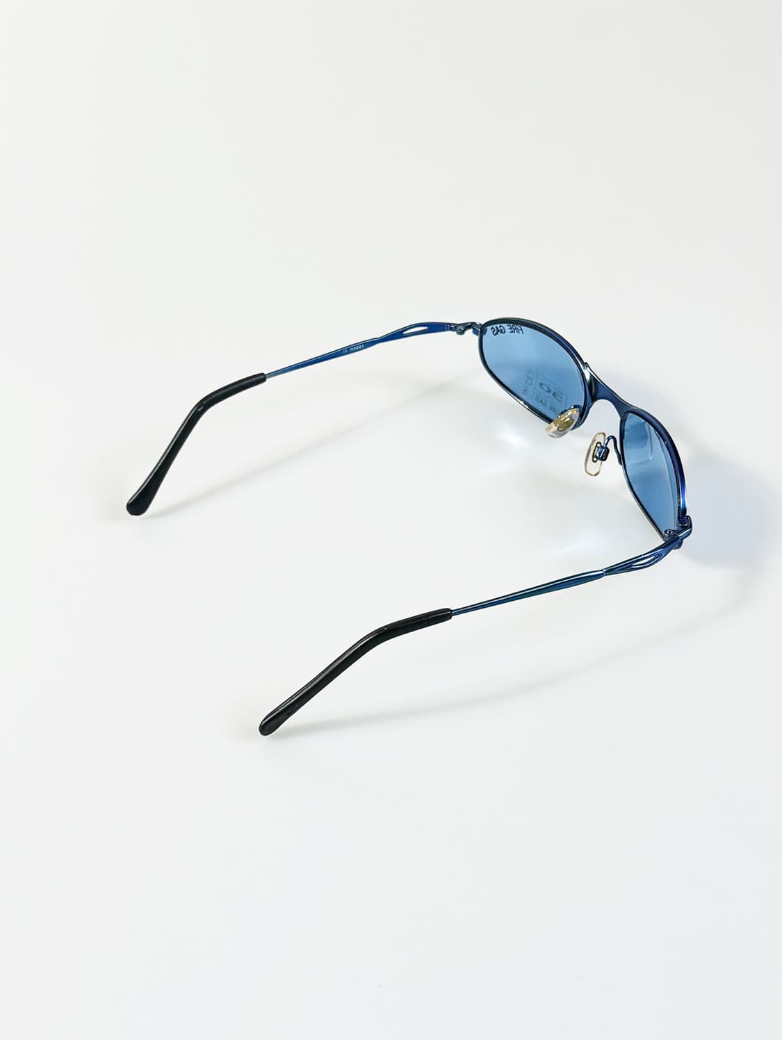 90s FIRE GAS 슬림 오벌 블루메탈 빈티지 틴트 선글라스 상품이미지4
