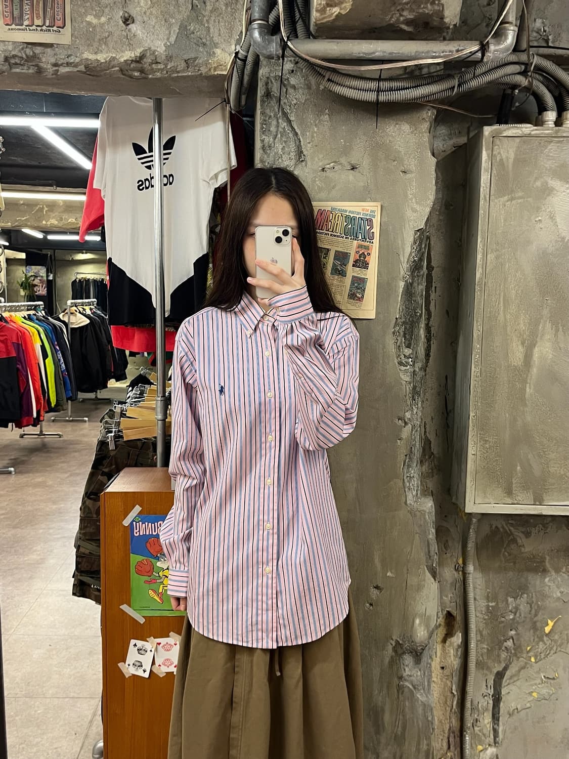 폴로 랄프로렌 스트라이프 셔츠 핑크 #csz1277 상품이미지2