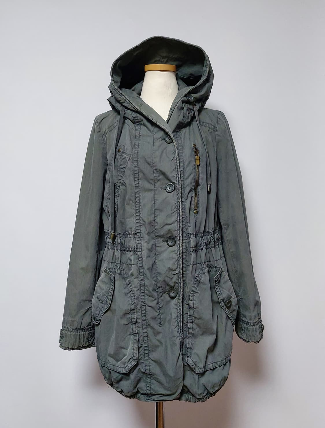 LeShop 빈티지 워싱 캐주얼 여성 후드 야상 점퍼(55) 상품이미지1