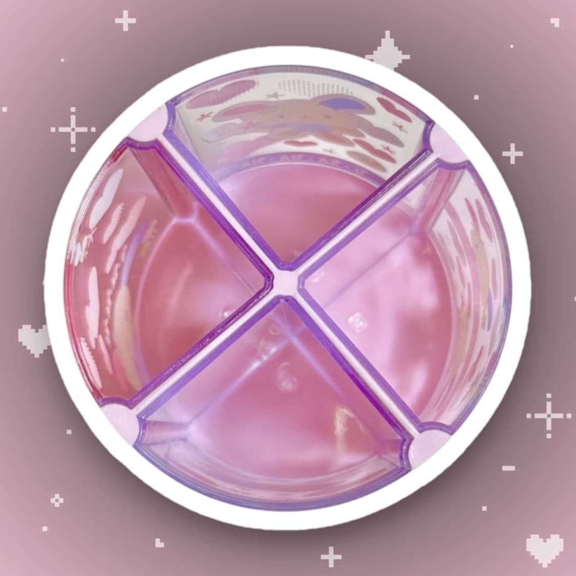 산리오 우사하나 핑크 데님 회전 펜 스탠드 상품이미지2