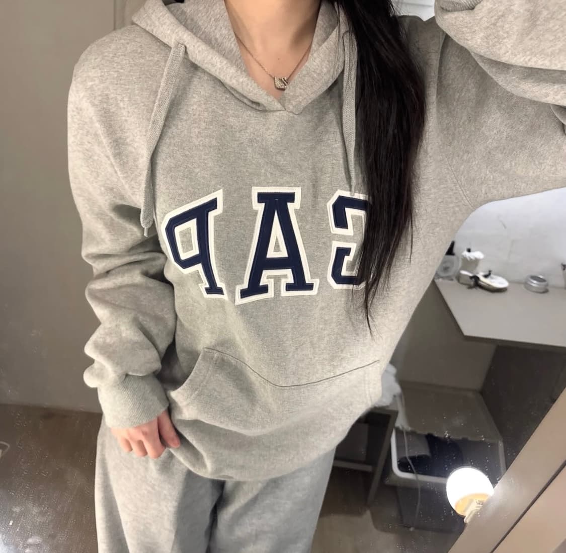 갭 기모 후드티 🤍🩶 상품이미지1