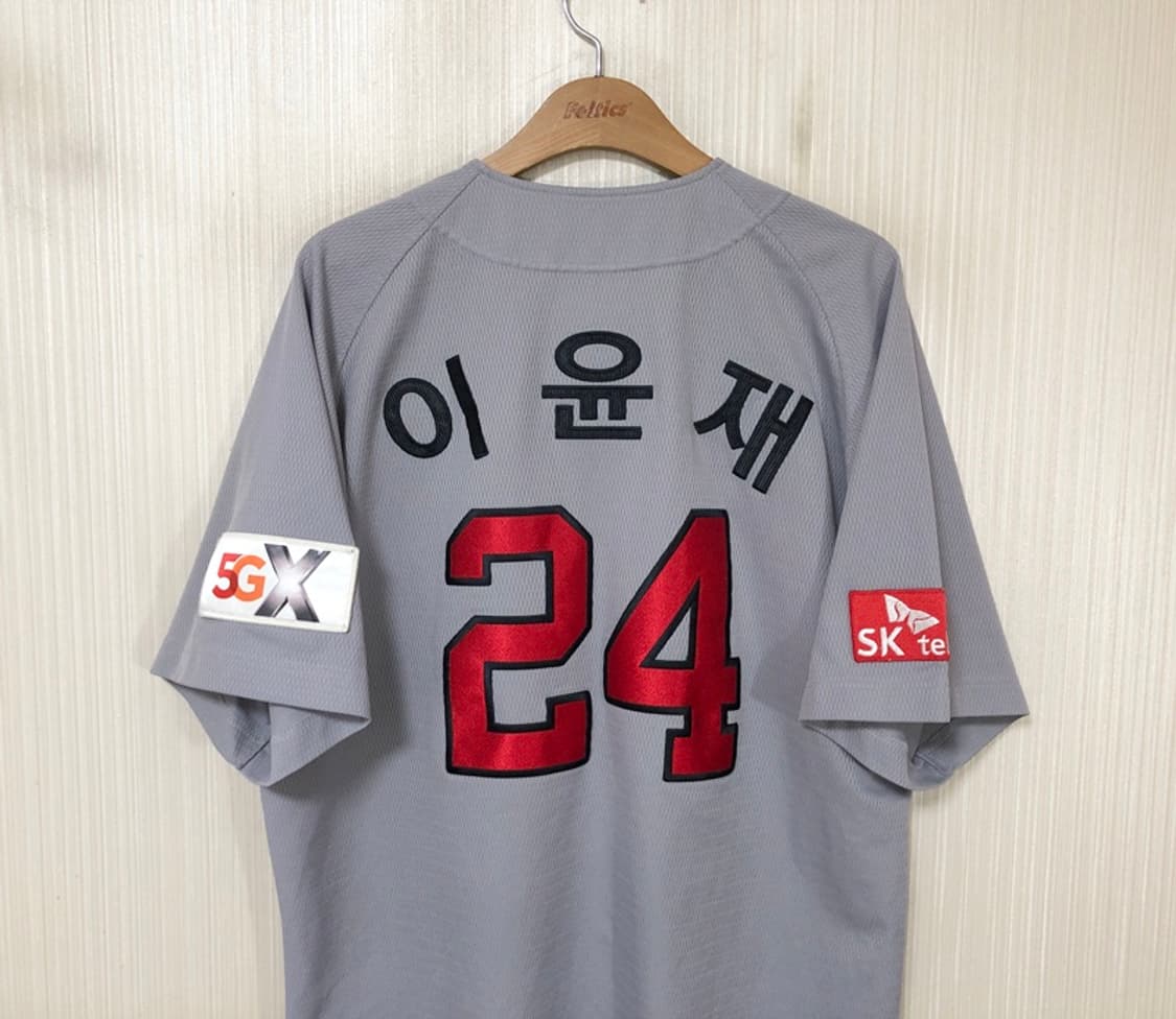 KBO 카멜레온 SK와이번스 선수실착 홈유니폼/져지 #24 이윤재 상품이미지9
