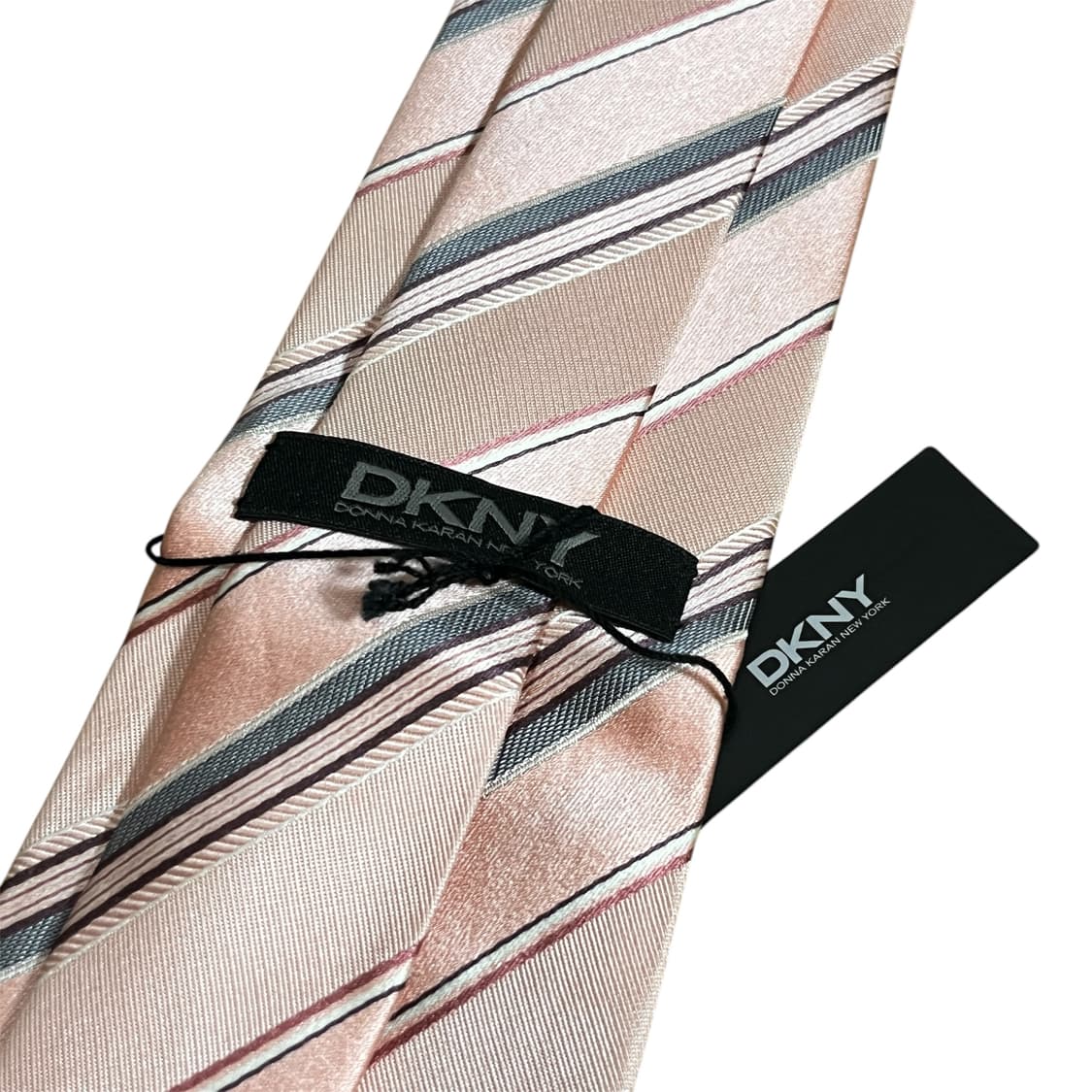 DKNY 핑크 그레이 스트라이프 넥타이 상품이미지4
