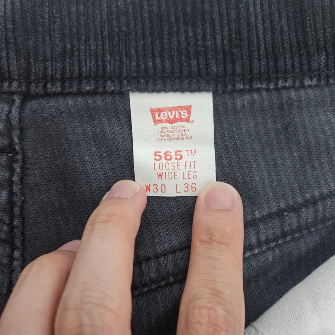 90s 리바이스 565 코듀로이 퍼플 상품이미지3