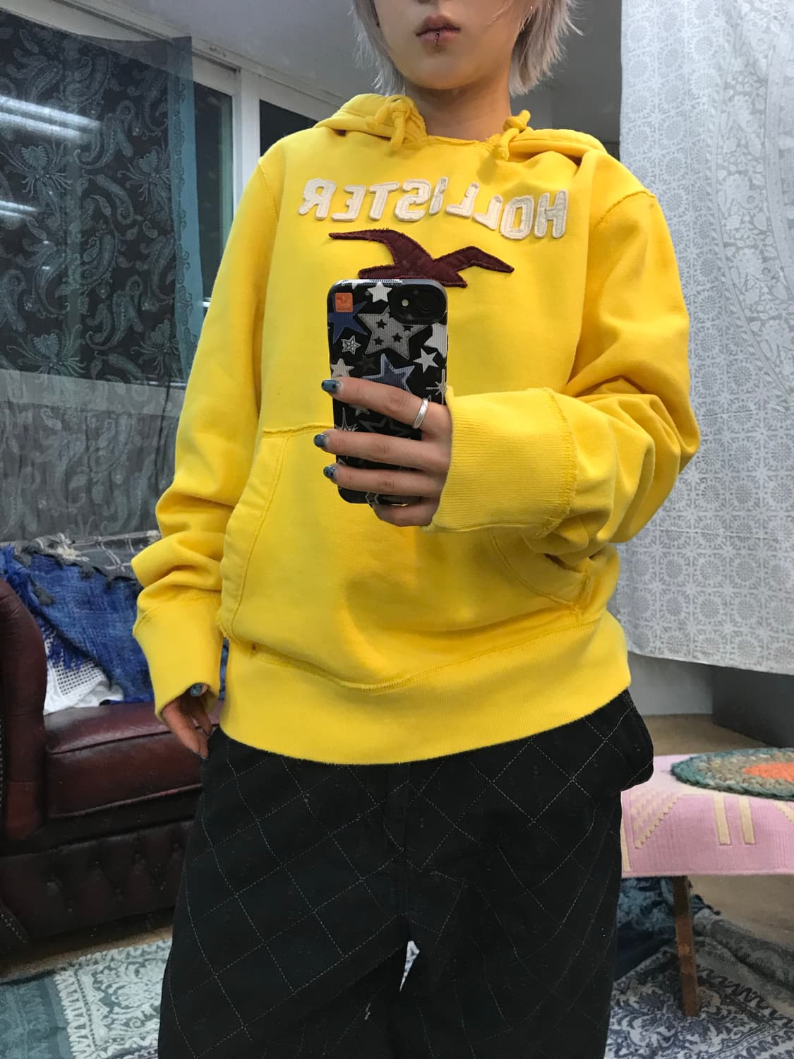 홀리스터 자수 기모 후드티  상품이미지1