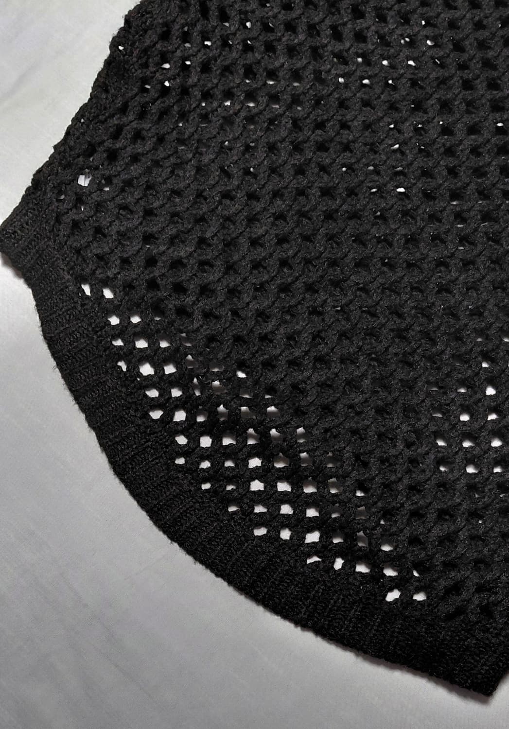 [GRL] 루즈핏 브이넥 그물 니트 (블랙/F사이즈) 상품이미지7