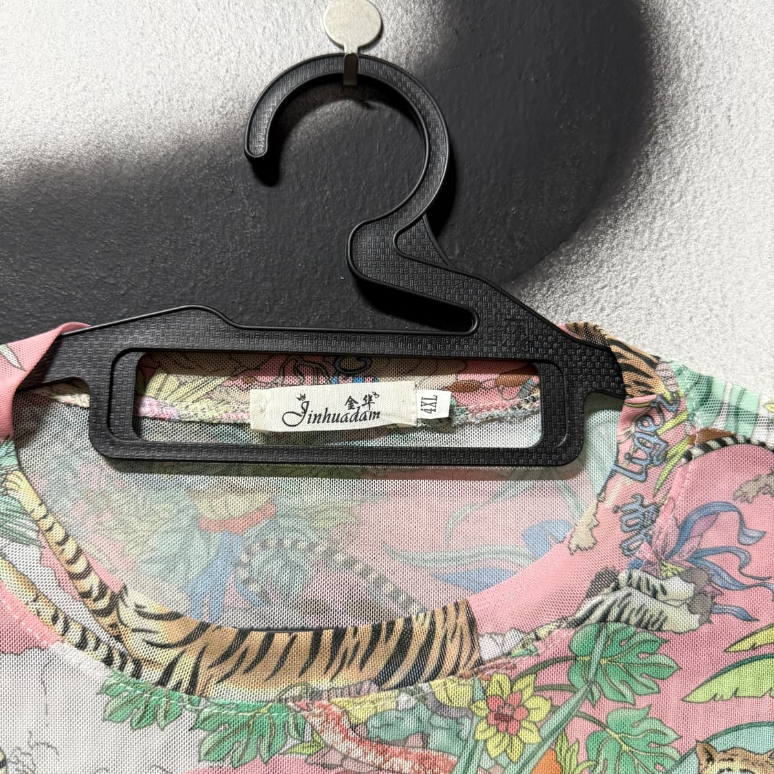 VTG 빈티지 오리엔탈 동양풍 패턴 파스텔 톤 시스루 롱슬리브 상품이미지5