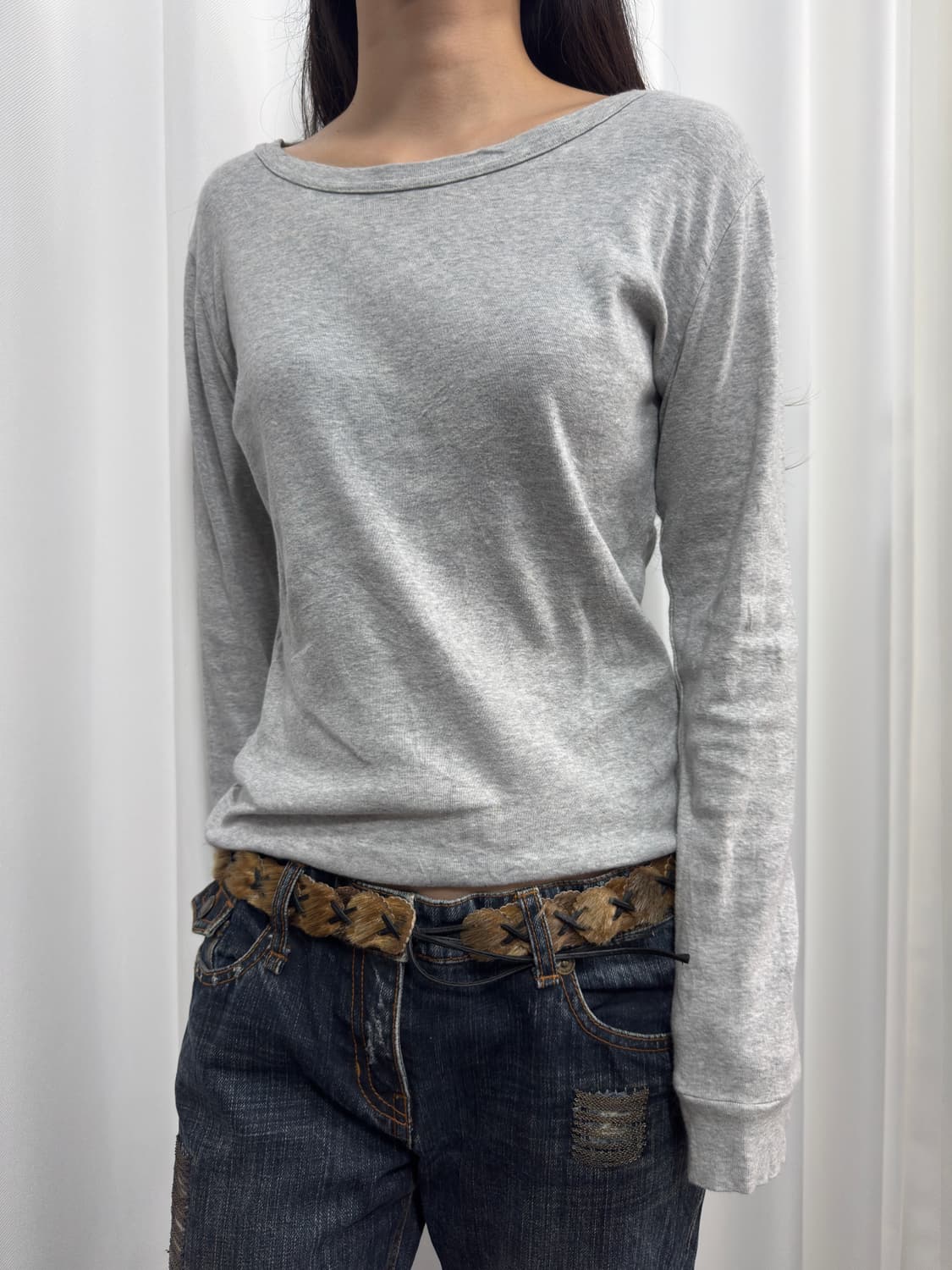 fur eyelet belt  상품이미지8